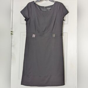 NEW White House Black Market Black A Line Midi Dress Size 12